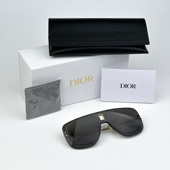 NEW Dior ULTRADIOR MU B0A0 Gold Grey Unisex Mask Sunglasses - Picture 3 of 15